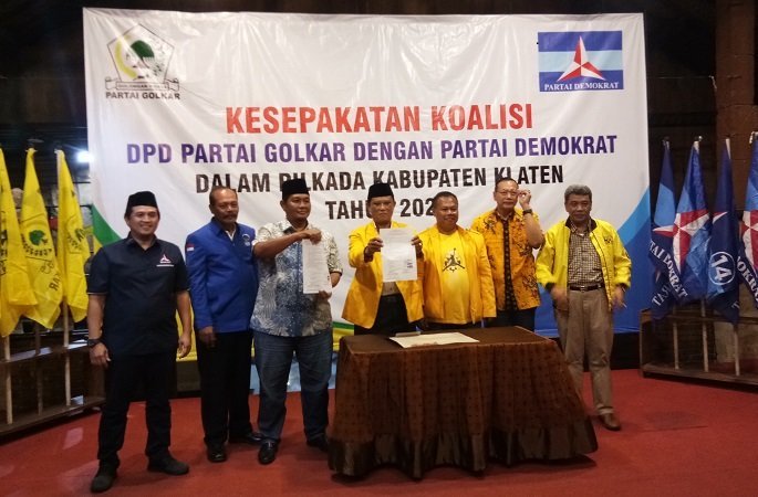 Golkar Resmi Koalisi Dengan Demokrat pada Pilkada Klaten 2020