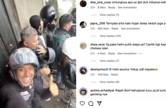 Keberuntungan Tak Terduga: Bikers Ini Berteduh Bersama Ariel Noah dan Raffi Ahmad