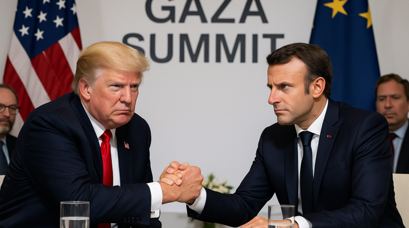 Trump–Macron “Arm Wrestling” Handshake di Gaza Summit Viral